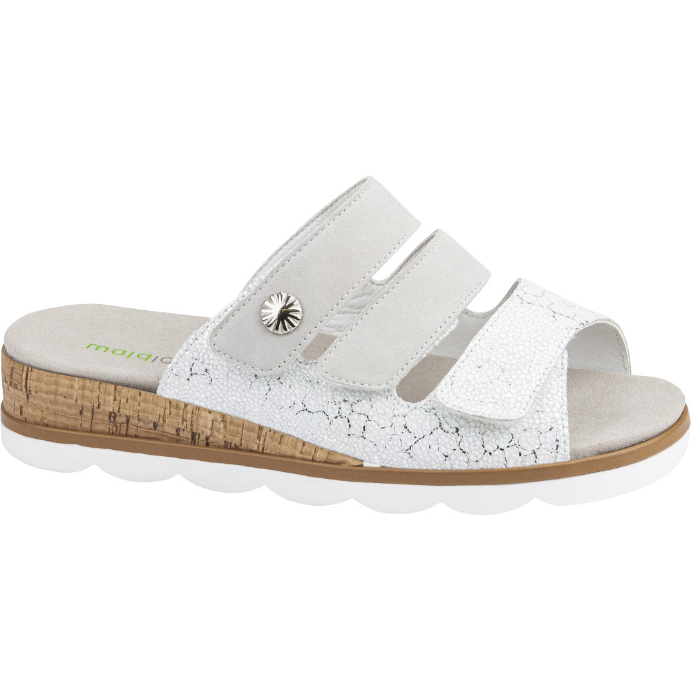 Waldlaufer 650501-200-267 Weiss Cement Sandals