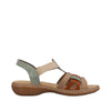 Rieker 65918-52 Green Combination Sandals