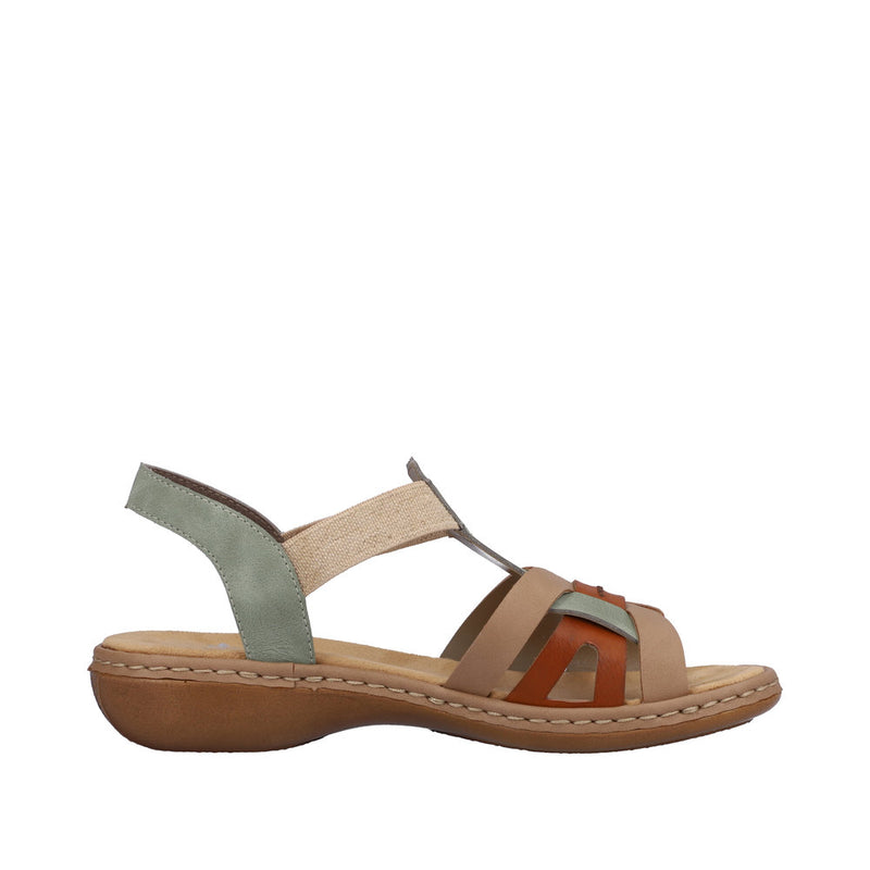 Rieker 65918-52 Green Combination Sandals