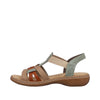 Rieker 65918-52 Green Combination Sandals