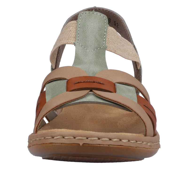 Rieker 65918-52 Green Combination Sandals