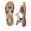 Rieker 65918-52 Green Combination Sandals