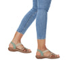 Rieker 65918-52 Green Combination Sandals