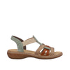 Rieker 65918-52 Green Combination Sandals
