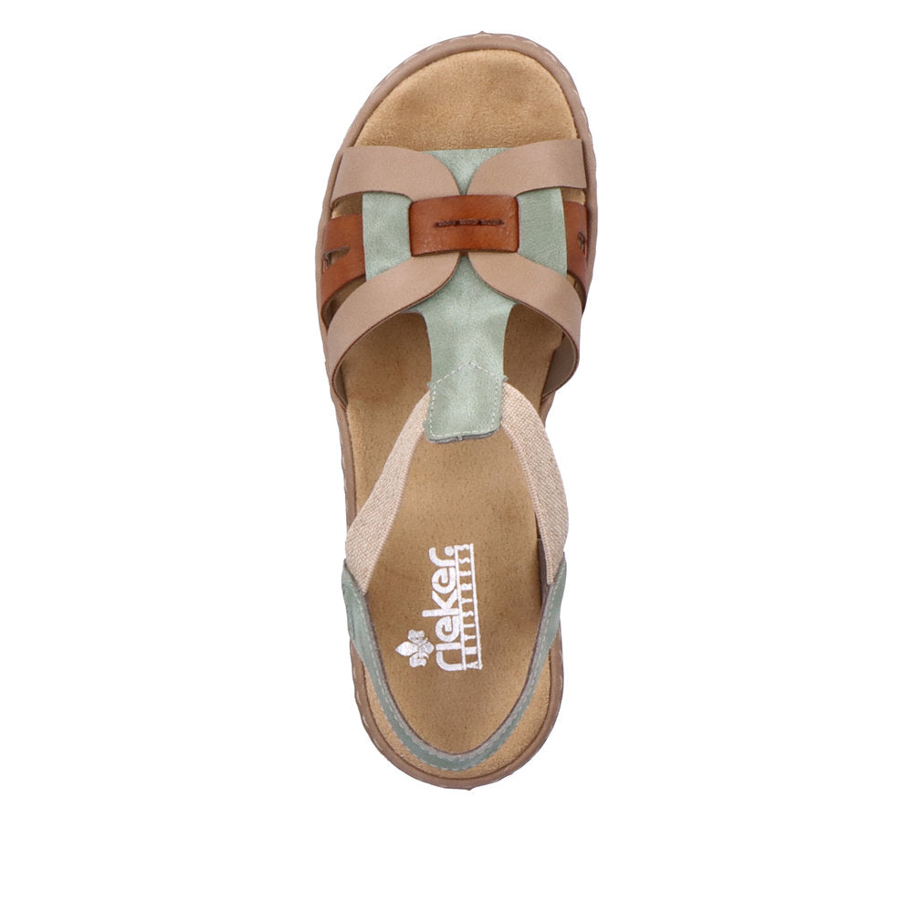 Rieker Regina 65918-52 Green Sandals