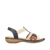 Rieker 65918-90 Blue Combination Sandals