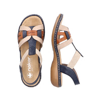 Rieker 65918-90 Blue Combination Sandals