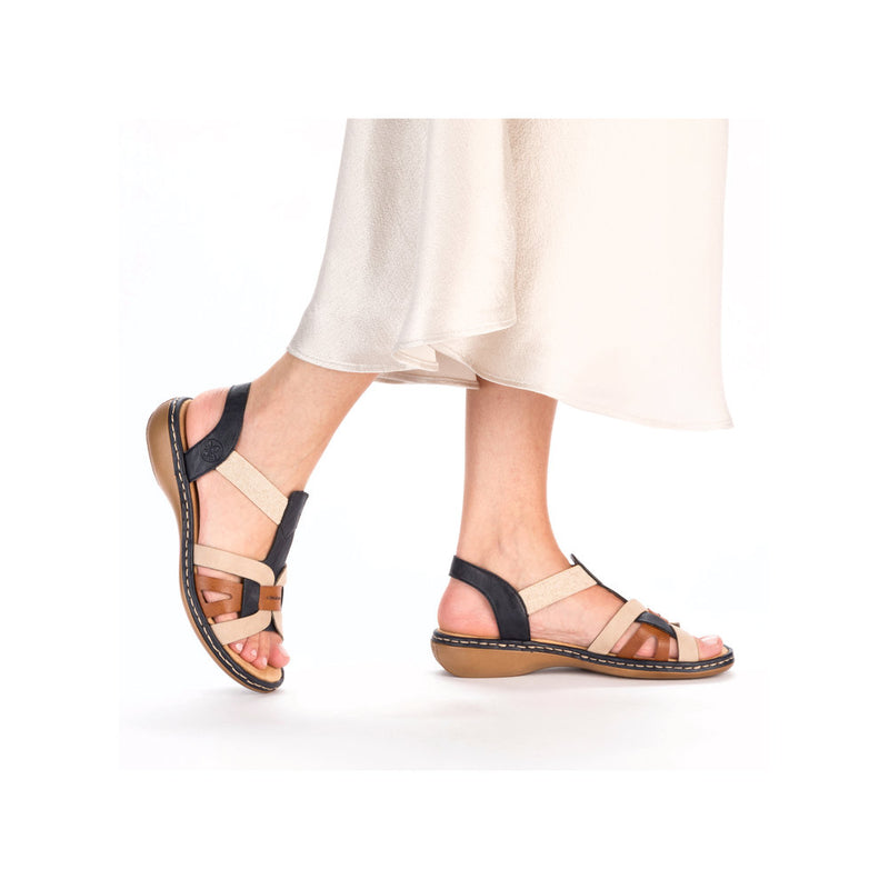 Rieker 65918-90 Blue Combination Sandals
