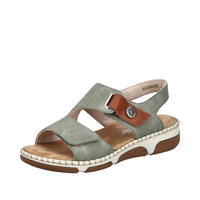 Rieker Rachel 66280-52 Green Wide Sandals
