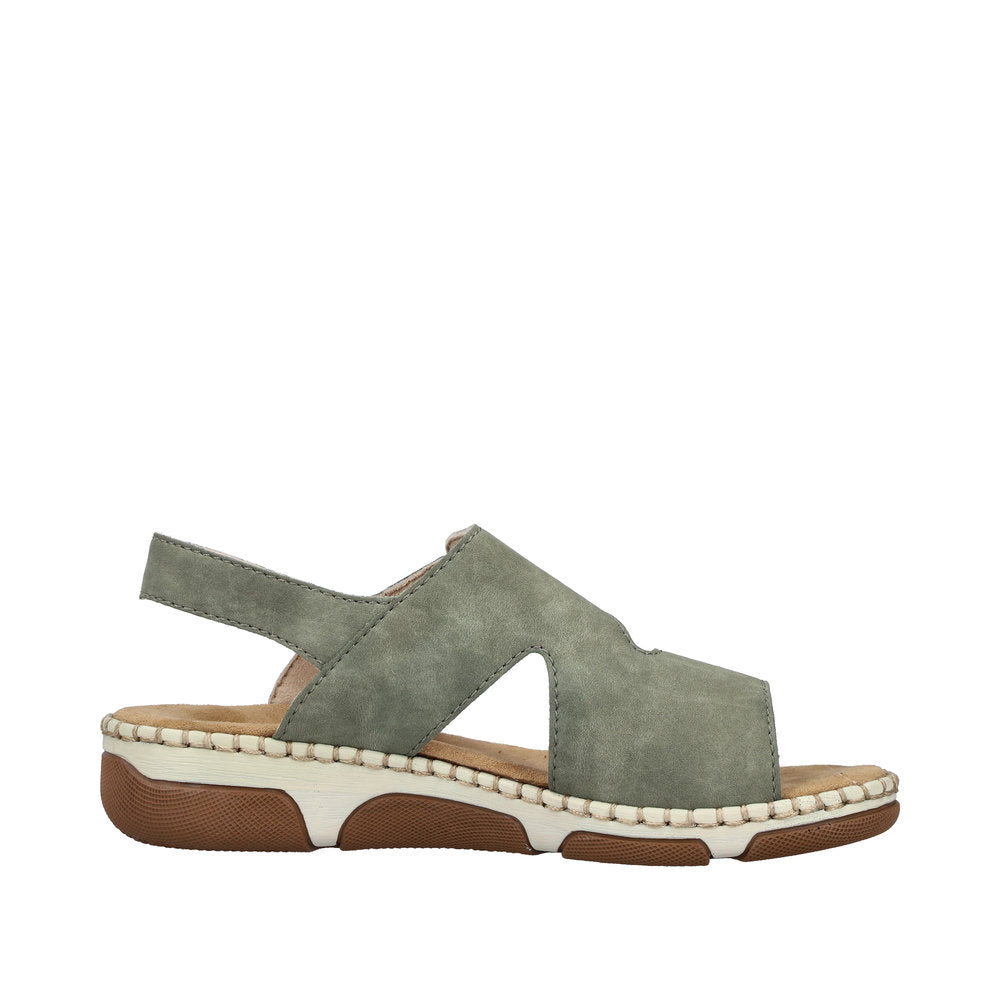 Rieker Rachel 66280-52 Green Wide Sandals
