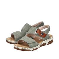 Rieker Rachel 66280-52 Green Wide Sandals