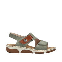 Rieker Rachel 66280-52 Green Wide Sandals