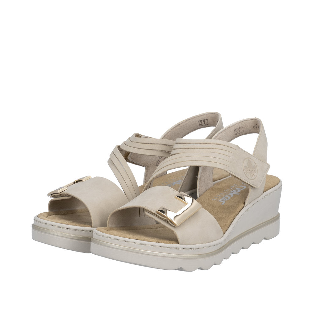 Rieker Rose 67410-62 Beige Sandals