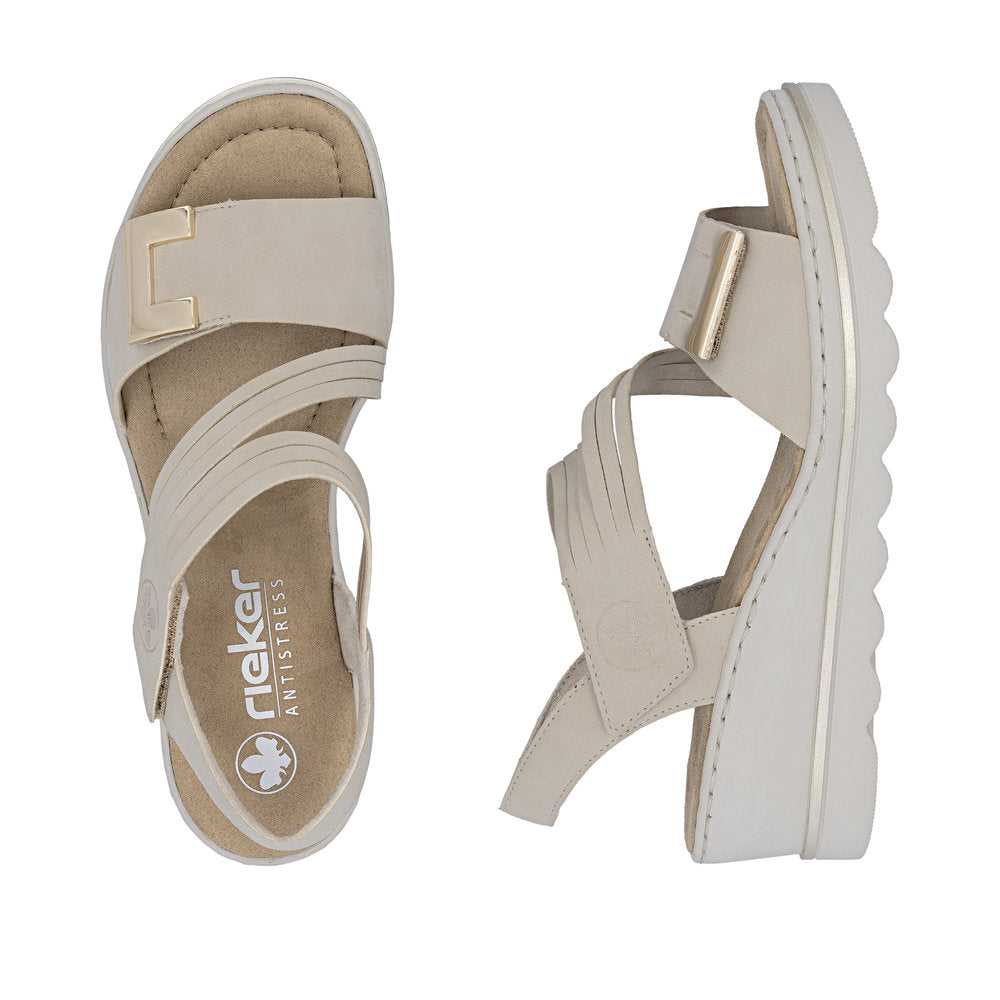 Rieker Rose 67410-62 Beige Sandals