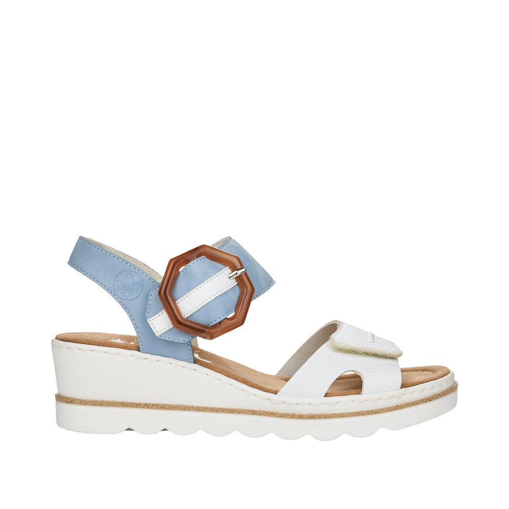 Rieker 67476-10 Blue Combination Sandals
