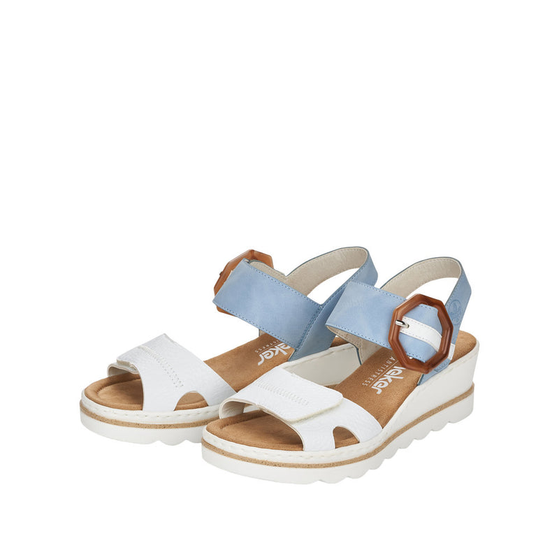 Rieker 67476-10 Blue Combination Sandals