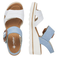 Rieker 67476-10 Blue Combination Sandals