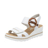 Rieker 67476-83 White Combination Sandals