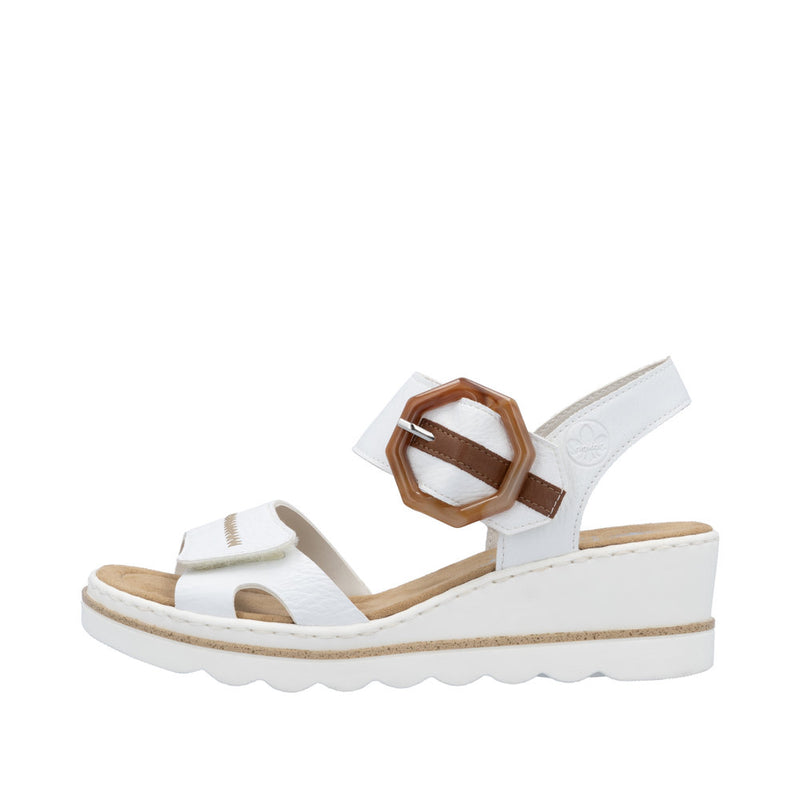 Rieker 67476-83 White Combination Sandals