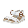 Rieker 67476-83 White Combination Sandals
