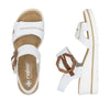 Rieker 67476-83 White Combination Sandals
