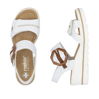 Rieker 67476-83 White Combination Sandals