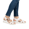 Rieker 67476-83 White Combination Sandals