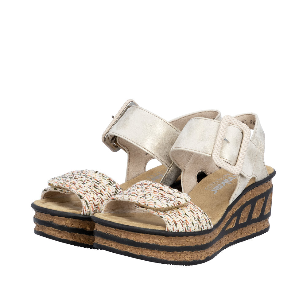 Rieker Rose 68172-60 Beige Sandals