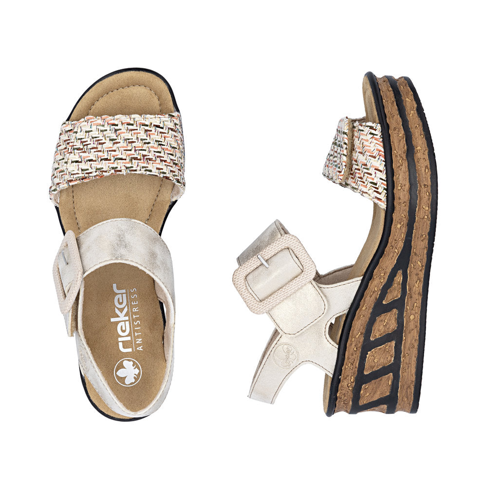 Rieker Rose 68172-60 Beige Sandals