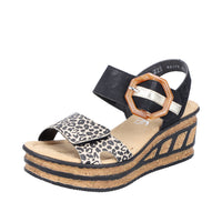 Rieker 68176-00 Black Combination Sandals