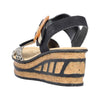 Rieker 68176-00 Black Combination Sandals