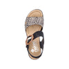Rieker 68176-00 Black Combination Sandals
