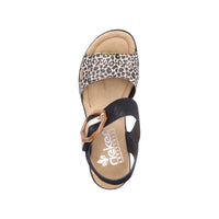 Rieker 68176-00 Black Combination Sandals