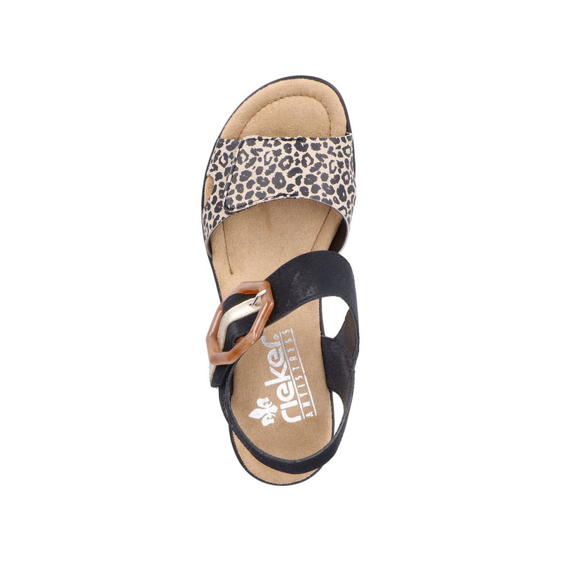 Rieker 68176-00 Black Combination Sandals