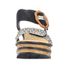 Rieker 68176-00 Black Combination Sandals