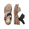 Rieker 68176-00 Black Combination Sandals