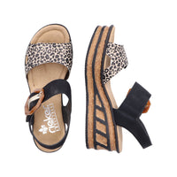 Rieker 68176-00 Black Combination Sandals