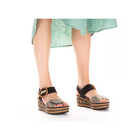 Rieker 68176-00 Black Combination Sandals