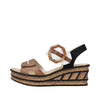 Rieker 68176-64 Beige Combination Sandals