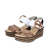 Rieker 68176-64 Beige Combination Sandals