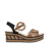 Rieker 68176-64 Beige Combination Sandals