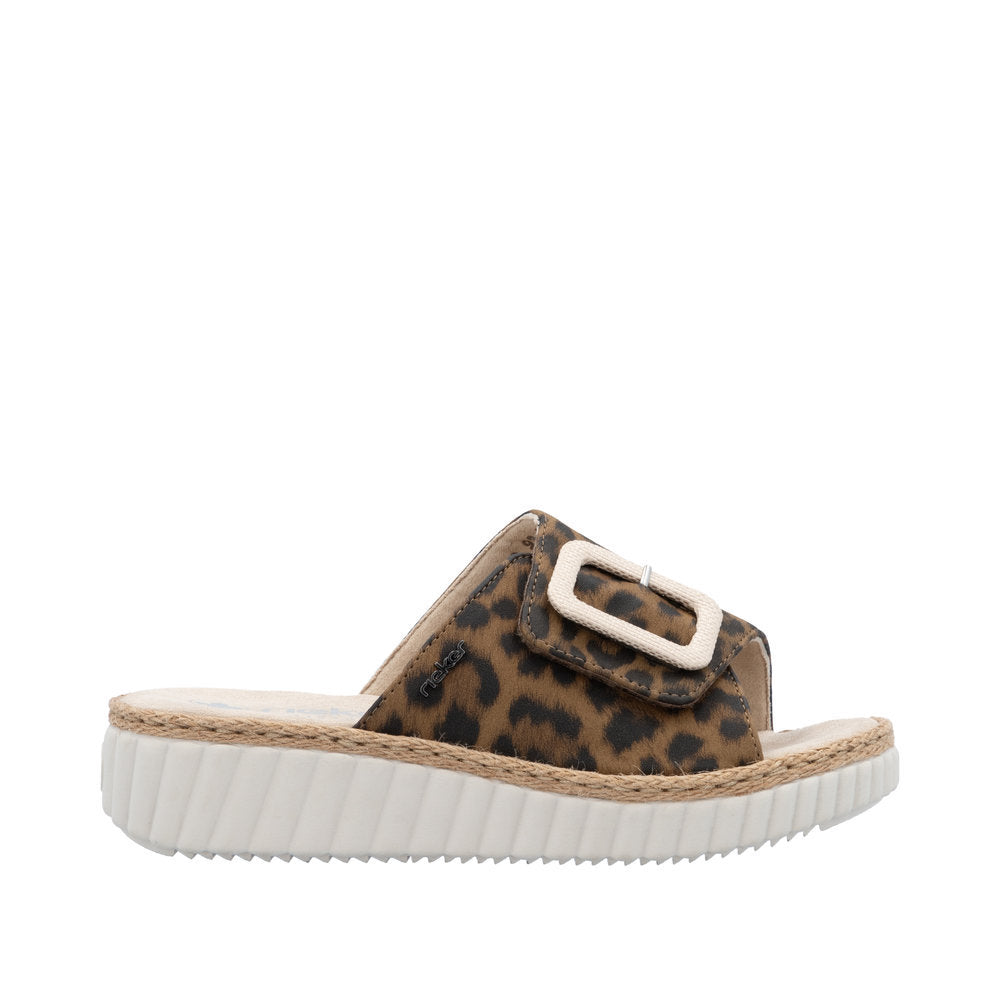 Rieker 69253-92 Leopard Print Mules