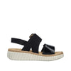 Rieker 69260-00 Black Sandals