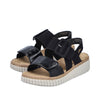 Rieker 69260-00 Black Sandals