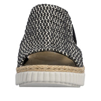 Rieker Rachel 69276-00 Black Wide Sandals