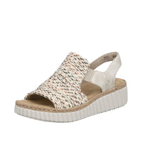 Rieker Rachel 69276-60 Beige Wide Sandals