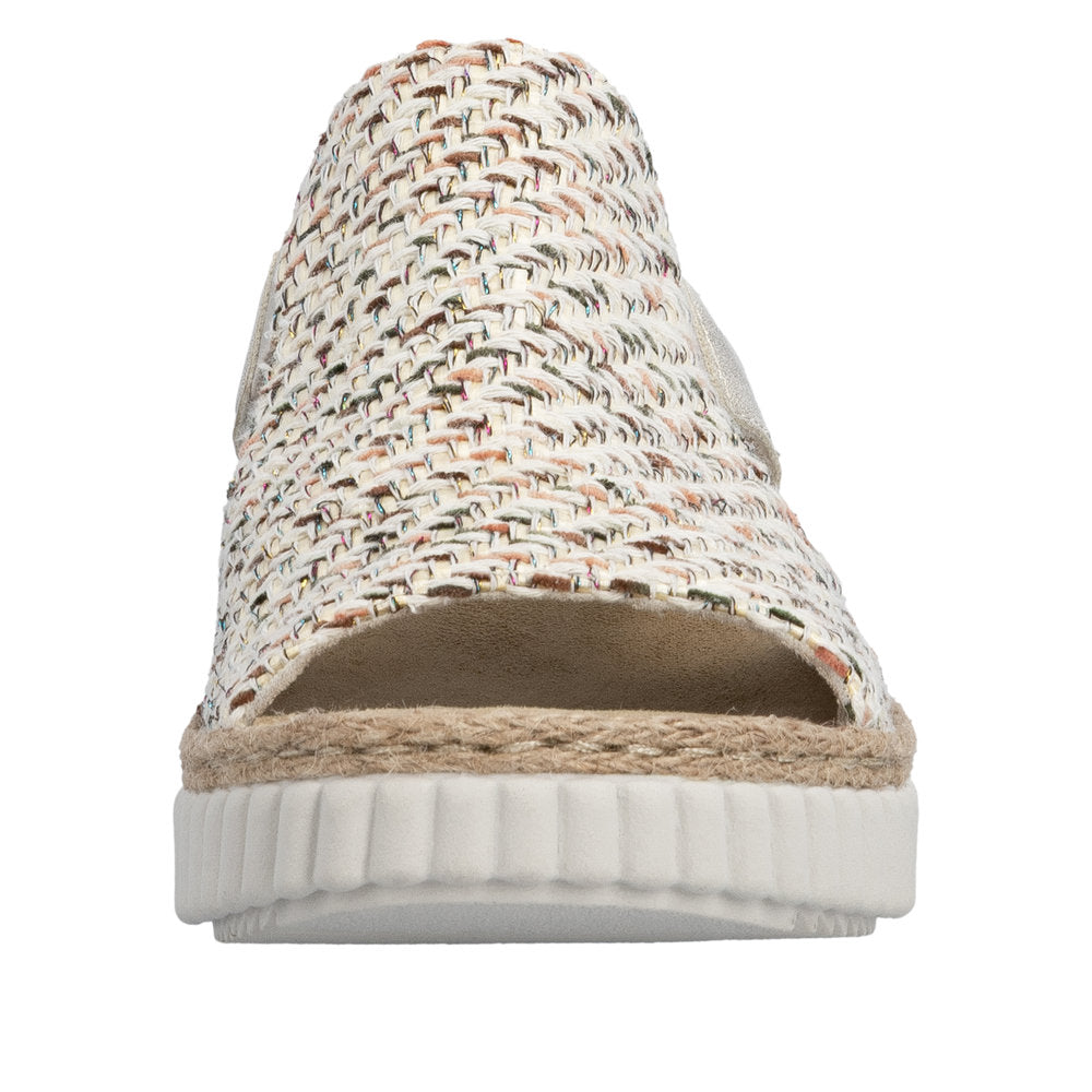 Rieker Rachel 69276-60 Beige Wide Sandals