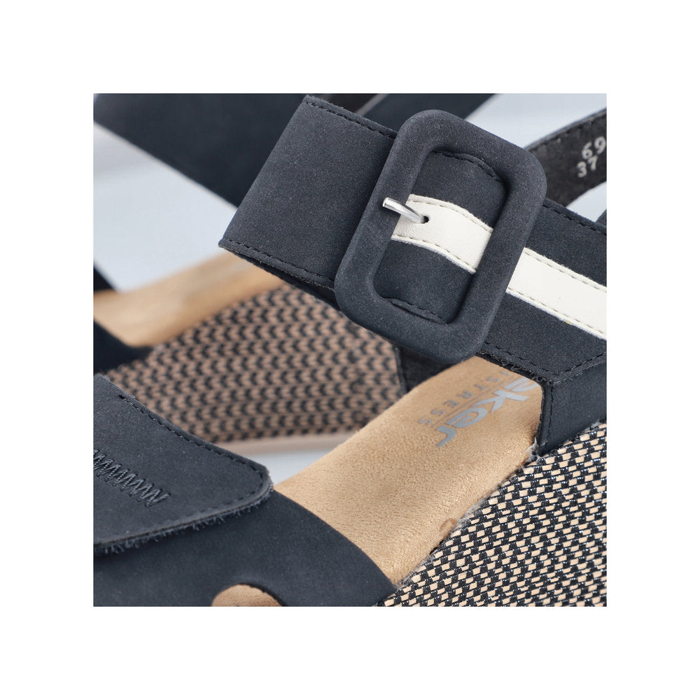 Rieker Rose 69450-14 Navy Sandals