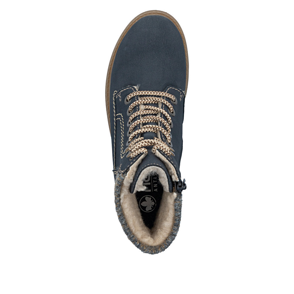 Rieker Sabrina 73220-14 Blue Boots