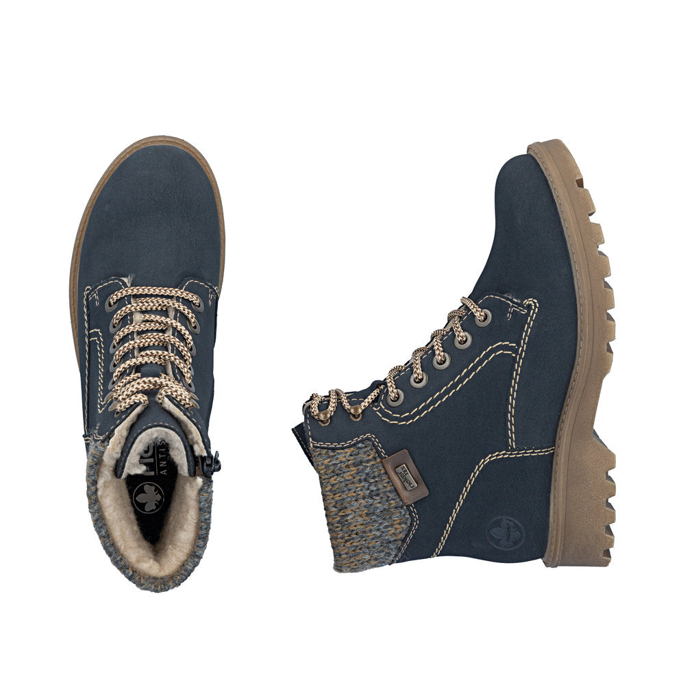 Rieker Sabrina 73220-14 Blue Boots